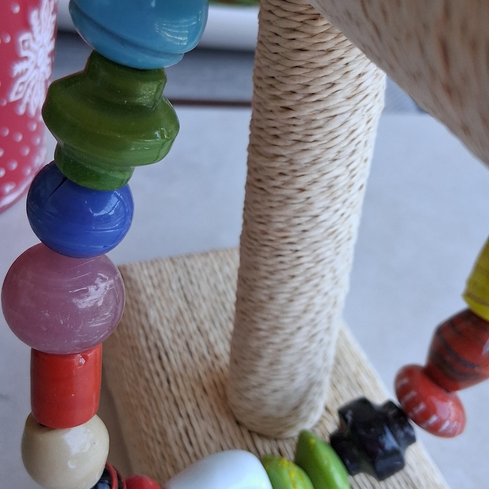 Handcrafted Multicolor Glass Beads On String.   African or Caribbean Style - Picture 4 of 9